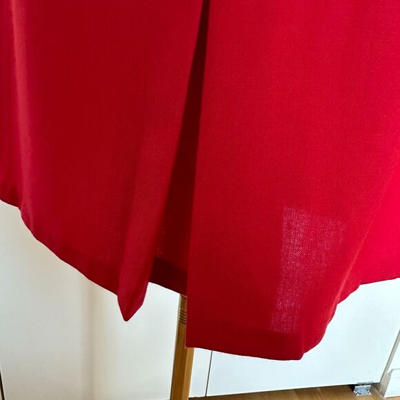 Vintage Red A Line Skirt Knee Length Union Made Size XS - Picture 6 of 8